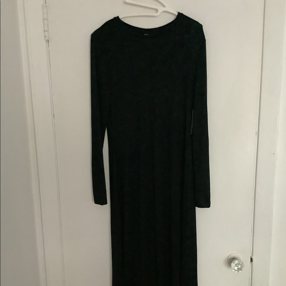 Icone Long sleeved mesh black dress nwt